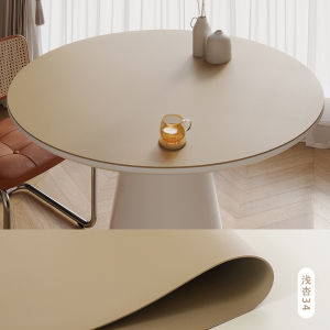 แผ่นรองโต๊ะหนังดูแพงผ้าปูโต๊ะทรงกลมสีล้วนแผ่นปูโต๊ะอาหารทรงกลมเล็กๆผ้าปูโต๊ะน้ำชาแผ่นรองโต๊ะกลมกันน้ำไม่ต้องซัก