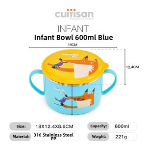 KUYISHI | Infant Stainless Steel Dining Set Food Grade
