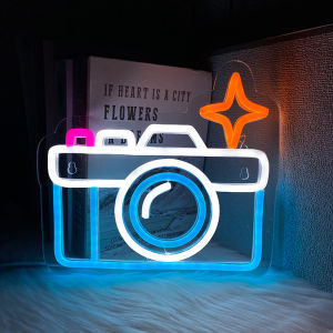 Camera Neon Sign For Wall DecorLed Neon Light For Party Cafe Shop Photo Studio Living Room Decor Enthusiasts Birthday Gift
