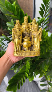 Tượng ngũ vị thần tài phong thuỷ chất liệu bằng đồng vàng SA099