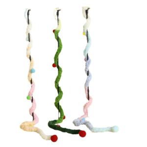 VOA | Durable Cat Teaser Stick & Long Fuzzy Caterpillar Toy