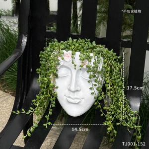 Classic Facial Flower Pot Head Wall Flower Pot Suitable for Succulent Wall Mounted Flower Pot Garden Decoration