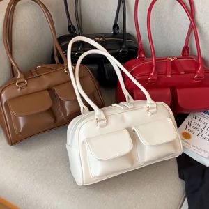 JIVIVIL Túi đeo vai nữ PU bóng Túi tote dung tích lớn Túi xách Túi công sở