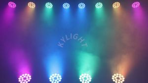 KAIY 18x15W LED Par Light 270W RGBWA+UV 6-in-1 Full Color Stage Lighting High-Quality Aluminum with DMX512 Sound Activated Wash Strobe for DJ Disco Party Wedding Dance Studio