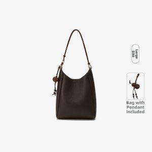 bampo | Leather Tote Bucket Bag