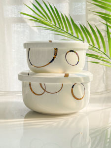 Bát Sứ Lớn Có Nắp Đậy Để Làm Nóng Bằng Lò Vi Sóng Xương Trung Quốc Hộp Trứng Cơm Hấp Bảo Quản Độ Tươi Mát Chịu Nhiệt Độ Cao