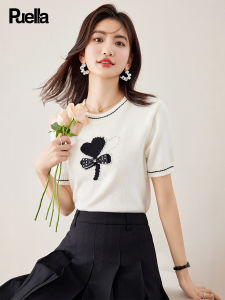 puella | Fashionable Young-looking Short Sleeve Knitted Tshirt