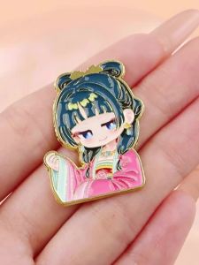 2 Cái/bộ Dễ Thương Tóc Xanh Mèo Tai Cô Gái Men Chân Nữ Hoa Văn Cài Áo Anime Huy Hiệu Thổ Cẩm Manga Mũi Ghim Cài Áo Thời Trang Phụ Kiện Trang Sức Dành Cho Người Hâm Mộ