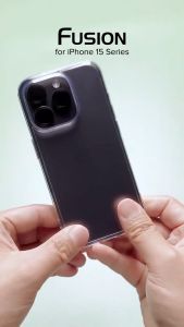 RINGKE® FUSION Minimalist Fit Compatible iPhone 15 Pro Max / 15 Pro Crystal Clear Back Shockproof Soft TPU Bumper Cover Case