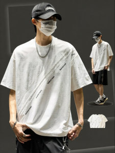 SZON | Cool High Street American Letter Print Patchwork Tshirt