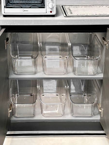 Japanese Style Kitchen Cabinet Internal Storage Box Home Use Cabinet with Wheels Seasoning  Film Oil Absorbing Paper Classification Storage Basket