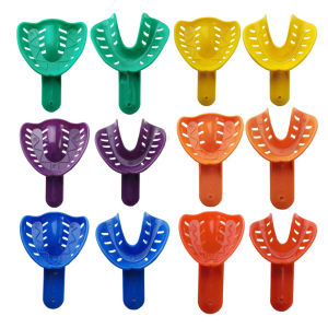 PIORPOY 12 Pcs/Set Dental Impression Trays Autoclavable For Adult And Children Plastic Teeth Holder Dentistry Accessories Tools