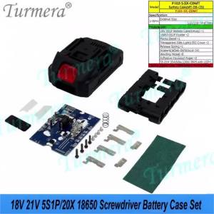 Turmera New 5X 10X 15X 20X 18650 Cores 18V 21V Screwdriver Battery Case Set 35A Max.130A BMS LED Displayer for DIY 18V Makiita