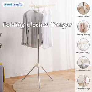 JustLiving 1PC 1/2Tier Household Foldable Clothes Drying Rack and Hanger Laundry Hanging Foldable Clothes Drying Rack Umbrella Shaped Towel Hanger/Ampaian Penyidai Baju Dan Rak Baju