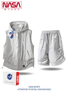 NASA WTAPS | Hooded Sleeveless Vest for Men Summer Lightweight Coolness