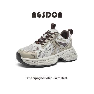 Agsdon | New Platform Sneakers Thick Heel Increase Height