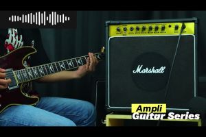 Ampli Gitar 3 Input 8 Inch dengan Bluetooth, Efek Distorsi & Delay untuk Karaoke