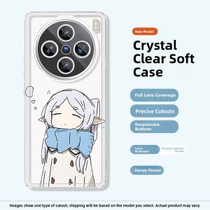 Cute Transparent Silicone Phone Case for Vivo X300 pro X200 X100S Z9 Turbo S30 Y100I Artistic Fashionable Female Version