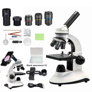 Portable Microscope for Adults Kids Students2000X Microscopes Dual LED Biological Compound Monocular Microscope