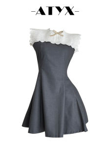 Váy Ngắn Không Tay Ren Cổ Điển Pháp Cho Nữ Mùa Hè Phong Cách Sinh Nhật Váy Ngắn Thon Gọn Eo Tự Nhiên Vải Polyester Váy Công Chúa