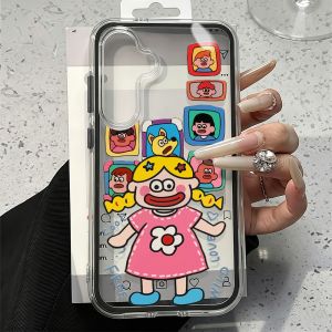2 IN 1 Girl Case For Samsung A57 A55 A56 5G Case A07 A37 A36 A35 A16 A17 A53 A54 A34 S26 S25 S23 S22 Ultra S24 Plus A26 Funda