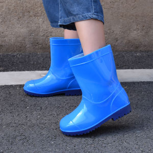 Childrens Rain Boots Womens Style Waterproof Non-slip Shoes for Kindergarten Kids Baby Toddler Nursery Water Shoes