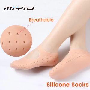 MIYIO 1Pair Silicone Gel Socks Moisturizing Foot Care Heel Cracked Protector Pain Relief