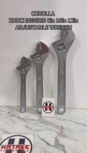 Corolla Kunci Inggris Polos Adjustable Wrench 8"/10"/12"