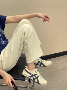 Οnitsuka Tiger ΜEXICO 66 Beige Slip-on Mens and Womens Shoes 1183A360.205 Casual Loafers Walking Sneakers