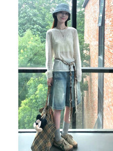 V.C.I | Vintage Ink Blue High Waist Flared Denim Shorts