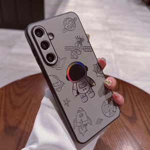 Ốp Lưng Da Siêu Mỏng Chống Rơi Cho Samsung A55 A54 A15 Galaxy A56 A36 A35 Thiết Kế Vũ Trụ Laser TPU TPU Mềm Bumper