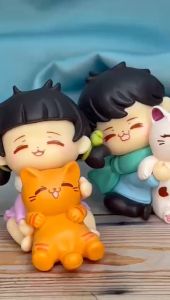Topper Pasangan Boneka dan Kucing