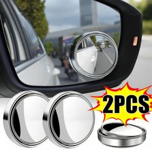 2Pcs Car Blind Spot Mirrors Sector Frameless Auxiliary RearView Mirror 360 Degree Wide Angle Adjustable for Reversing