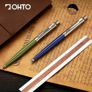 OHTO Retro Ceramic Ballpoint Pen Smooth Quick Dry Metal Clip Neutral Pen Signature Pen Click Mechanism Business Supplies