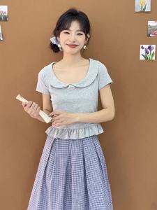 HTMEME | Sweet Style Summer Lace Collar Short Sleeve T-shirt