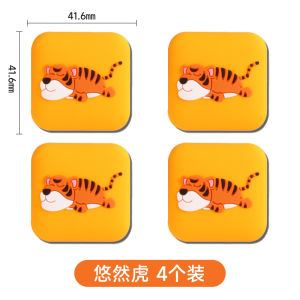 Cartoon Silicone Door Stop Wall Decal Protection Pad Anti-Collision Mat Fridge Door Back Cabinet Door Sticker Modern Simple Style