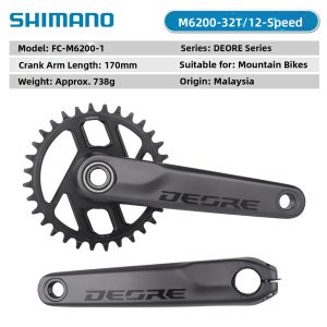 SHIMANO | 12 Speed Hollowtech II Deore XT Mountain Bike Crankset M6200 M8200