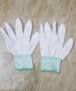 10 Đôi Găng Tay Phủ PU Đầu Ngón TRẮNG - Giá Rẻ