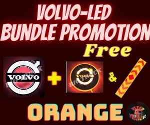 VOLVO LED LOGO+STAINLESS STEEL LED Orange for FMV2/V3/FMX LED 24V #volvoled #truckled #loriled #lorryled #volvolampu
