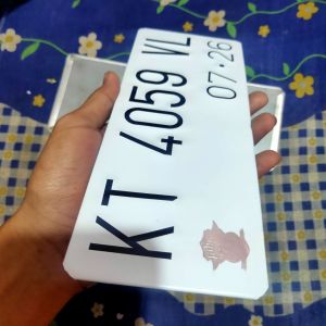 Plat Nomor Motor Baut Tanam Putih Harga Sepasang Depan Belakang 2pcs