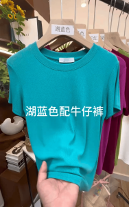 เสื้อยืดแขนสั้นสีแดงสำหรับผู้หญิง ทรงเข้ารูป ผ้าฝ้ายเนื้อนุ่ม ทรงเข้ารูป ทรงหลวม ทรงพอดีตัว สำหรับใส่ไปทำงานในฤดูร้อน