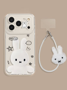 Ustun Cute Rabbit Design Transparent TPU Mobile Phone Case for  17Promax Womens Special Edition 13 Set Accessories