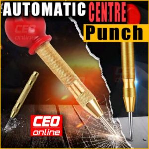 CEO 🇲🇾 Automatic Centre Punch General Automatic Punch Woodworking Metal Drill Adjustable Spring Loaded Punch Hand Tool