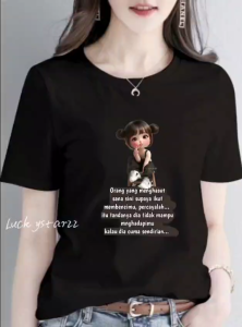 KAOS ATASAN ORG YG MENHASUT SANA SINI IKUT MEMBENCIMU PREMIUM WANITA DTF BERKUALITAS