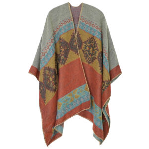 MIND BOY | Vintage Style Ethnic Travel Shawl Cape Extra Large