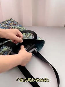 Portable Storage Bag Large Capacity Simple Nylon Transparent 3D Triangular Mesh Coin Purse Key Bag Card Bag Coin Purse