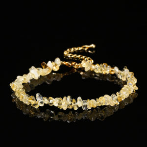 Đá Citrine Tự Nhiên Sỏi Đá Không Đều Chip Luân Xa Vòng Tay Có Thể Điều Chỉnh Trang Sức Thời Trang Reiki Chữa Bệnh Nữ Hợp Thời Trang Phụ Kiện