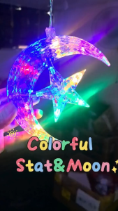 🎉𝐒𝐆 𝐋𝐨𝐜𝐚𝐥🎉5M Star Moon Lights 138led Hari Raya Light Curtain Lights 8Modes Fairy Lights Lampu Raya Hari Raya Decoration