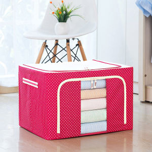 100L large capacity storage box foldable clothes and shoe storage box dustproof and moisture-proof wardrobe storage box