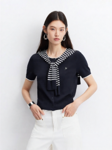 Vero Moda | Autumn Detachable Poncho Contrast Stripe Knitwear